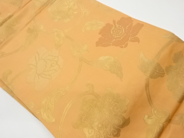 リサイクル　花唐草模様織出し名古屋帯